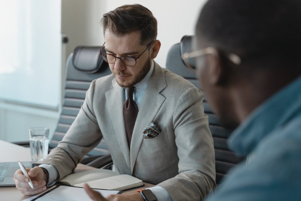 Professional Man Looking at a Document 